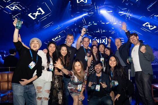 Attendees sit in a circle in an interactive session at HumanX 2025