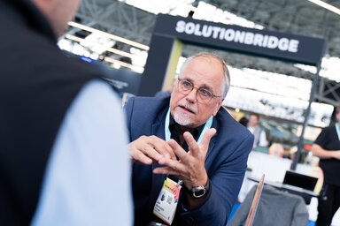 men networking at humanx 2026